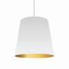 Dainolite 1lt Oversized Drum Pendant,large - Wht/gld - OD-L-692