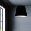 Dainolite 1lt Oversized Drum Pendant Large Black Shade - OD-L-797