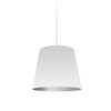 Dainolite 1lt Oversized Drum Pendant, Small - Wht/slv - OD-S-691