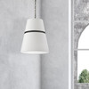 Dainolite 3lt Pendant,  Mb W/ Wh Shade - SYM-183P-MB-WH