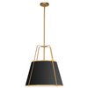 Dainolite 1lt Trapezoid Pendant Gld/bk Shade W/790diff - TRA-1P-GLD-BK