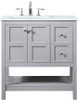 Elegant Decor 32 inch Single Bathroom Vanity in Grey