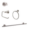 Bagno Nera 4-piece Bathroom Accessory Set - Satin Nickel