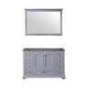 Dukes 48" Dark Grey Single Vanity, No Top And 46" Mirror