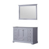 Dukes 48" Dark Grey Single Vanity, No Top And 46" Mirror