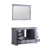 Dukes 48" Dark Grey Single Vanity, No Top And 46" Mirror