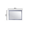 Dukes 48" Dark Grey Single Vanity, No Top And 46" Mirror