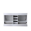 Dukes 60" White Double Vanity, No Top And 58" Mirror