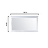 Dukes 60" White Double Vanity, No Top And 58" Mirror