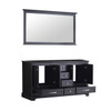 Dukes 60" Espresso Double Vanity, No Top And 58" Mirror