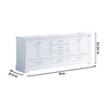 Dukes 80" White Vanity Cabinet Only