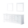 Dukes 80" White Double Vanity, No Top And 30" Mirrors