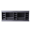 Dukes 84" Dark Grey Double Vanity, No Top And 34" Mirrors