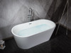 Melina 63" Free Standing Acrylic Bathtub W/ Chrome Drain