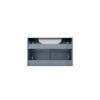 Geneva 30" Dark Grey Single Vanity, White Carrara Marble Top, White Square Sink And No Mirror