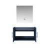 Geneva 30" Navy Blue Single Vanity, No Top And 30" Led Mirror