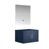 Geneva 30" Navy Blue Single Vanity, No Top And 30" Led Mirror