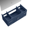 Geneva 48" Navy Blue Single Vanity, No Top And 48" Led Mirror