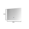Geneva 48" Navy Blue Single Vanity, No Top And 48" Led Mirror
