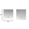 Geneva 72" Dark Grey Double Vanity, White Carrara Marble Top, White Square Sinks And 30" Led Mirrors W/ Faucets