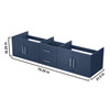 Geneva 80" Navy Blue Vanity Cabinet Only
