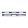Geneva 80" Glossy White Double Vanity, White Carrara Marble Top, White Square Sinks And 30" Led Mirrors W/ Faucets