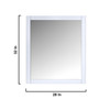 Jacques 30" White Single Vanity White, No Top And 28" Mirror