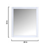 Jacques 30" White Single Vanity, White Carrara Marble Top, White Square Sink And 28" Mirror W/ Faucet