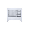 Jacques 36" White Vanity Cabinet Only - Right Version