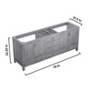 Jacques 80" Distressed Grey Vanity Cabinet Only