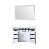 Marsyas 48" White Single Vanity, No Top And 44" Mirror