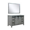 Marsyas 48" Ash Grey Single Vanity, No Top And 44" Mirror