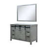 Marsyas 48" Ash Grey Single Vanity, No Top And 44" Mirror