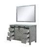 Marsyas 48" Ash Grey Single Vanity, No Top And 44" Mirror