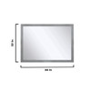 Marsyas 48" Ash Grey Single Vanity, White Quartz Top, White Square Sink And 44" Mirror