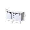 Marsyas 60" White Vanity Cabinet Only