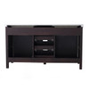 Marsyas 60" Brown Double Vanity, White Quartz Top, White Square Sinks And 24" Mirrors