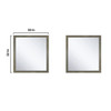 Marsyas 80" Rustic Brown Double Vanity, White Quartz Top, White Square Sinks And 30" Mirrors