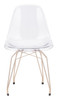 Shadow Dining Chair (set Of 2) Transparent & Gold
