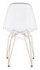 Shadow Dining Chair (set Of 2) Transparent & Gold
