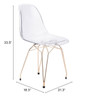 Shadow Dining Chair (set Of 2) Transparent & Gold