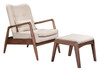 Bully Lounge Chair & Ottoman Beige