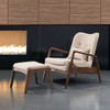 Bully Lounge Chair & Ottoman Beige