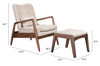Bully Lounge Chair & Ottoman Beige