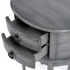 Whitley Powder Gray Oval Side Table