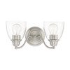 Livex Lighting 2 Lt Brushed Nickel Vanity Sconce - 15132-91