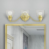 Livex Lighting 3 Lt Satin Brass Vanity Sconce - 15133-12