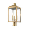 Livex Lighting 3 Lt Antique Brass Outdoor Post Top Lantern - 20592-01
