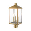 Livex Lighting 3 Lt Antique Brass Outdoor Post Top Lantern - 20592-01