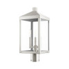 Livex Lighting 3 Lt Brushed Nickel Outdoor Post Top Lantern - 20592-91